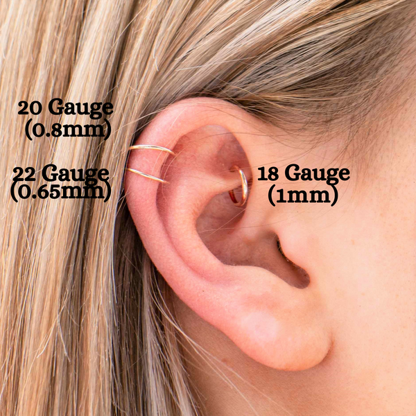 Size Chart For Competition Earrings
