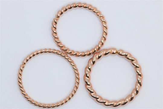 TWISTED Rose Gold FILLED Hoop Earring